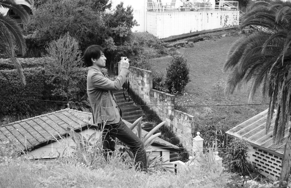 Shimada san shooting the site.