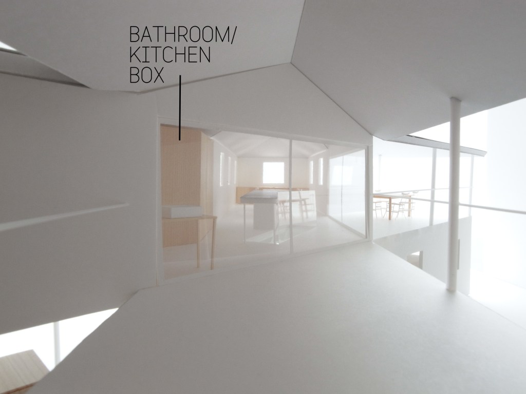 Half bathroom box, half kitchen cupboard.