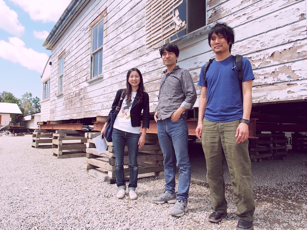 Three members of the team who do speak the same language: Ishii san and Shimada san from Tato Architects, and Yohei Omura from Phorm.