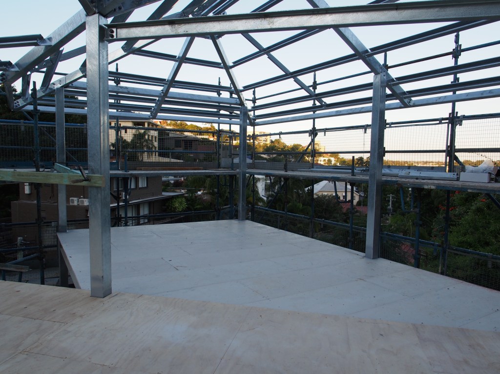 The deck where the guests will be seated.