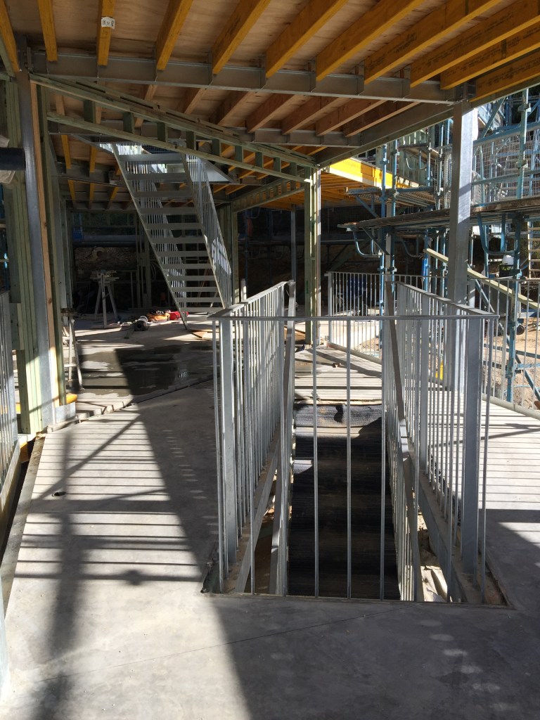 The two stairs see each other for the first time. They like what they see.