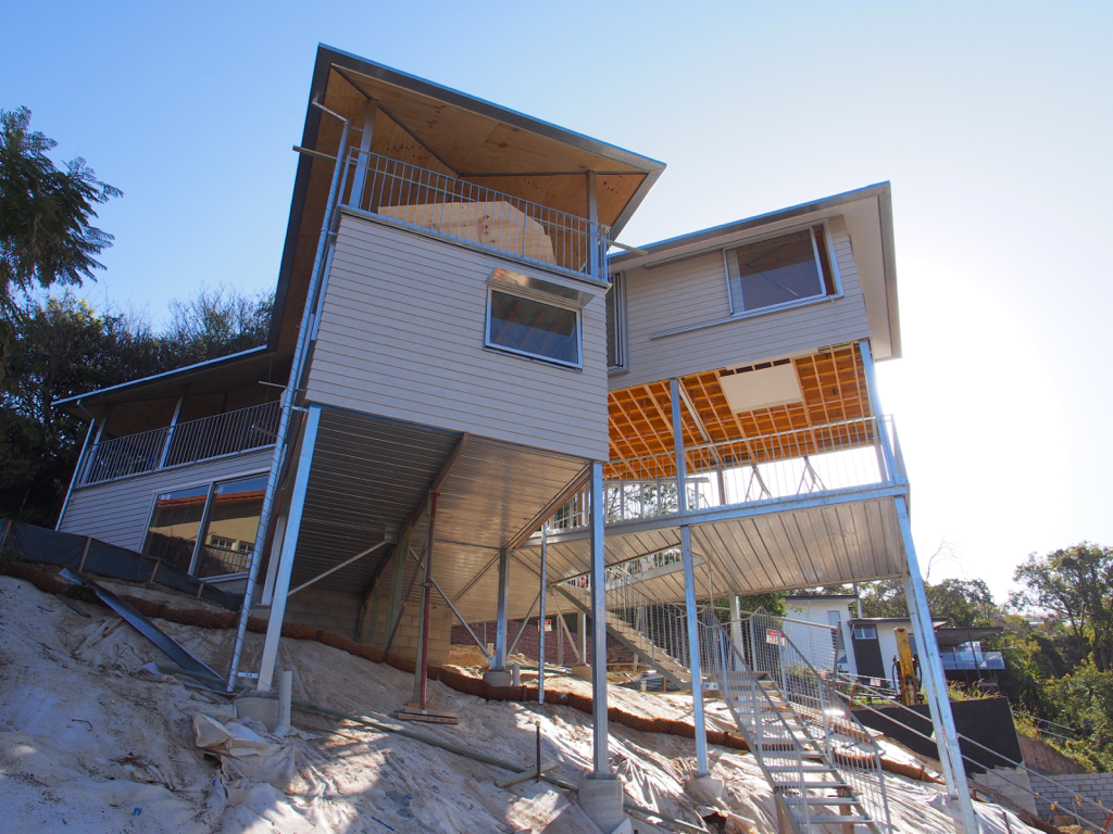 The incomplete ceiling above Deck 1 makes its statement. 