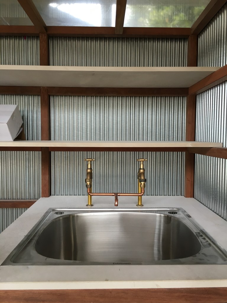 Shimada san's tap design for the laundry box that needed some Aussie plumber tweaking